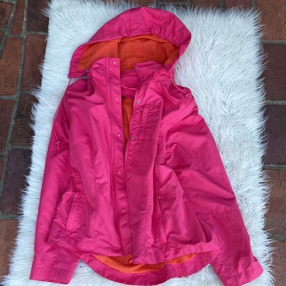 EUC J Jill Pink & Orange Two In One Hooded Jacket Size S - Picture 10 of 11